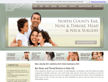 Tablet Screenshot of northcountyenthns.com